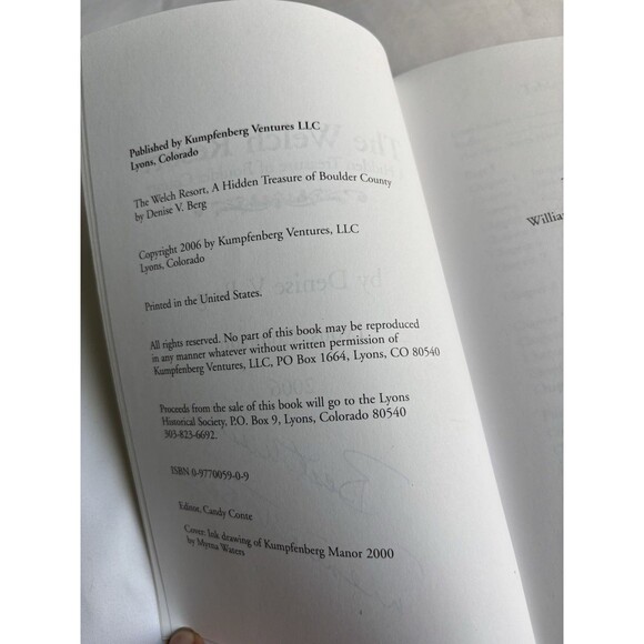 The Welch Resort A Hidden Treasure Of Boulder County By Denise V. Berg Colorado - Picture 5 of 6